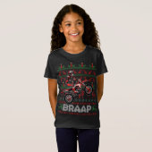 Weihnachtsmotorrad Motocross Braap Dirt Bike T-Shirt (Vorne ganz)