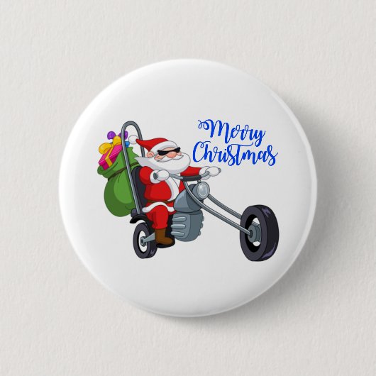 Weihnachtsmotorrad santa button (Vorderseite)