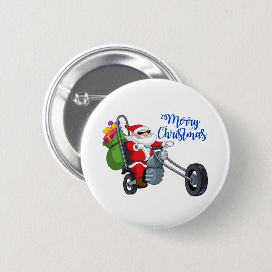 Weihnachtsmotorrad santa button (Vorne & Hinten)