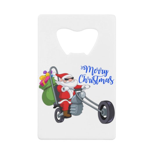 Weihnachtsmotorrad santa geldbeutel flaschenöffner (Vorderseite)