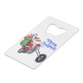 Weihnachtsmotorrad santa geldbeutel flaschenöffner (Rückseite Schrägansicht)