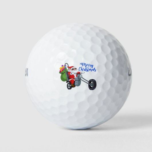 Weihnachtsmotorrad santa golfball (Vorderseite)