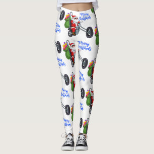 Weihnachtsmotorrad santa leggings