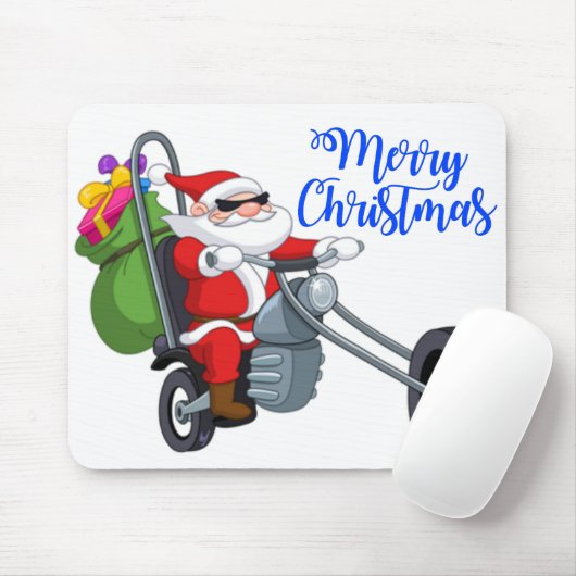 Weihnachtsmotorrad santa mousepad (Mit Mouse)