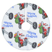 Weihnachtsmotorrad santa polyester weihnachtsbaumdecke (Vorderseite)
