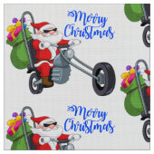 Weihnachtsmotorrad santa stoff (Nahaufnahme)