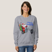 Weihnachtsmotorrad santa sweatshirt (Vorne ganz)