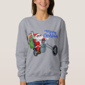 Weihnachtsmotorrad santa sweatshirt (Vorderseite)