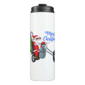 Weihnachtsmotorrad santa thermosbecher (Vorderseite)