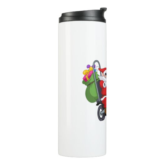 Weihnachtsmotorrad santa thermosbecher (Nach links gedreht)