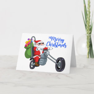 weihnachtsmotorrad weihnachtsmann einladung