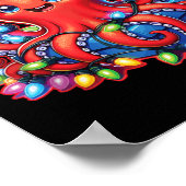 Weihnachtsmotten mit Weihnachtsmannmütze und Urlau Poster (Ecke)