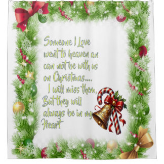 Weihnachtsmotto Duschvorhang