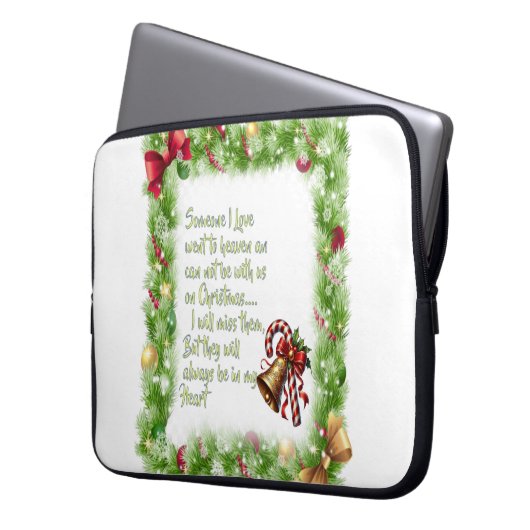 Weihnachtsmotto Laptopschutzhülle (Vorderseite Links)
