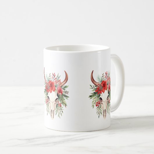 Weihnachtsmöwe Blume Kaffeetasse (VorderseiteRechts)