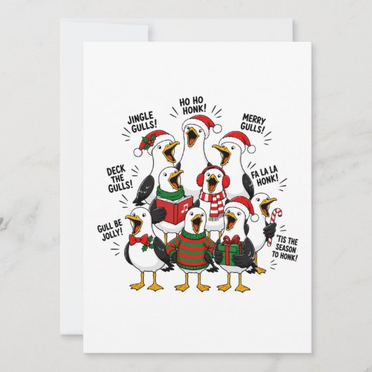 Weihnachtsmöwenchor Einladung (Vorderseite)