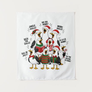 Weihnachtsmöwenchor Wandteppich