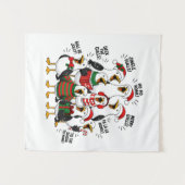 Weihnachtsmöwenchor Wandteppich (Vorderseite (Horizontal))