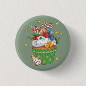 Weihnachtsmuffin Button (Vorderseite)
