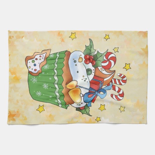 Weihnachtsmuffin Geschirrtuch (Horizontal)
