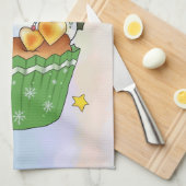 Weihnachtsmuffin Geschirrtuch (Viertel Falte)