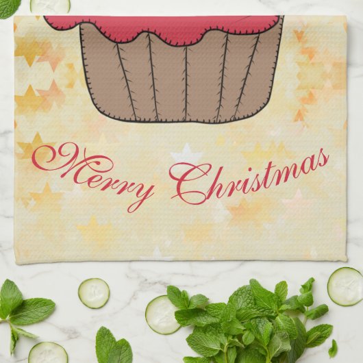 Weihnachtsmuffin Geschirrtuch (Gefaltet)