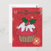 Weihnachtsmuffin Postkarte (Vorne/Hinten)