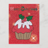 Weihnachtsmuffin Postkarte (Vorderseite)