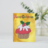 Weihnachtsmuffin Postkarte (Stehend Vorderseite)