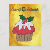 Weihnachtsmuffin Postkarte (Vorderseite)