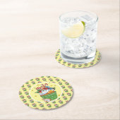 Weihnachtsmuffin runder pappuntersetzer (Vor Ort)