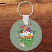 Weihnachtsmuffin Schlüsselanhänger (Vorderseite)