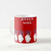 Weihnachtsmug Fröhliche Weihnachten Kiste Rot und  Kaffeetasse (Vorderseite Links)