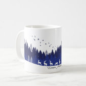 Weihnachtsmug in Blau Kaffeetasse (Vorderseite Links)