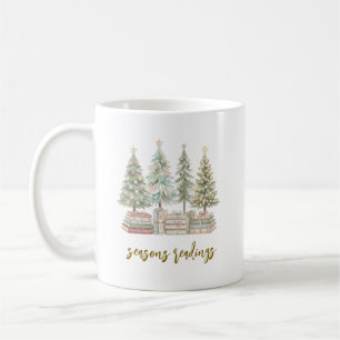 Weihnachtsmug mit dem Titel "Saison der Lektüre" Kaffeetasse