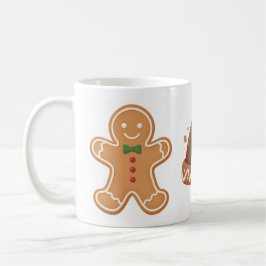 Weihnachtsmug mit festlichem Ingwerbrot und Elfenh Kaffeetasse