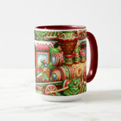 Weihnachtsmug mit Lebkuchenzug Tasse (VorderseiteRechts)