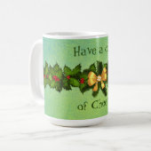 Weihnachtsmug Retro-Stil Kaffeetasse (Vorderseite Links)