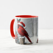 Weihnachtsmug Sublimationsdesign mit Kardinal Tasse (Vorderseite Links)