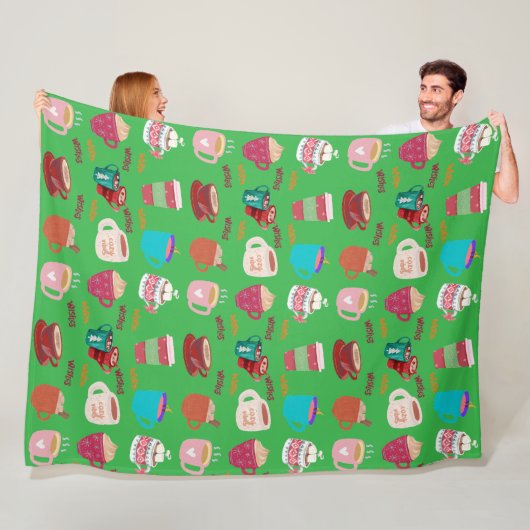 Weihnachtsmugs Fleece-Decke Fleecedecke (Beispiel)
