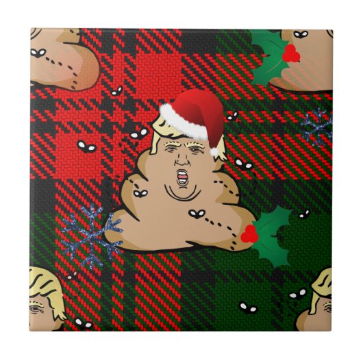 Weihnachtsmüll Trump Fliese (Vorderseite)