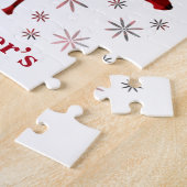 Weihnachtsmuschel, Hirsche, Elch, Karibu, rote Pfl Puzzle (Seite)