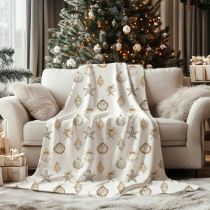 Weihnachtsmuschel Ornamente Urlaub Fleecedecke