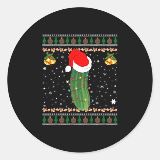 Weihnachtsmuschel - Ugly Sweater fand ich das Pick Runder Aufkleber (Vorderseite)