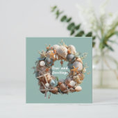 Weihnachtsmuscheln Starfish Sand Dollars Tropical Karte (Stehend Vorderseite)