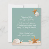 Weihnachtsmuscheln Starfish Sand Dollars Tropical Karte (Rückseite)