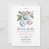 Weihnachtsmuseum Chinoiserie Ornament Brautparty Einladung (Vorderseite)