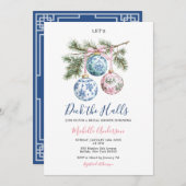 Weihnachtsmuseum Chinoiserie Ornament Brautparty Einladung (Vorne/Hinten)