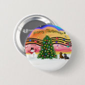 Weihnachtsmusik 2 - Dachshunde (zwei) Button (Vorne & Hinten)