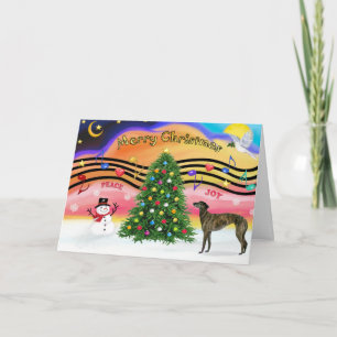 Weihnachtsmusik 2 - Greyhound (Blind 8) Feiertagskarte